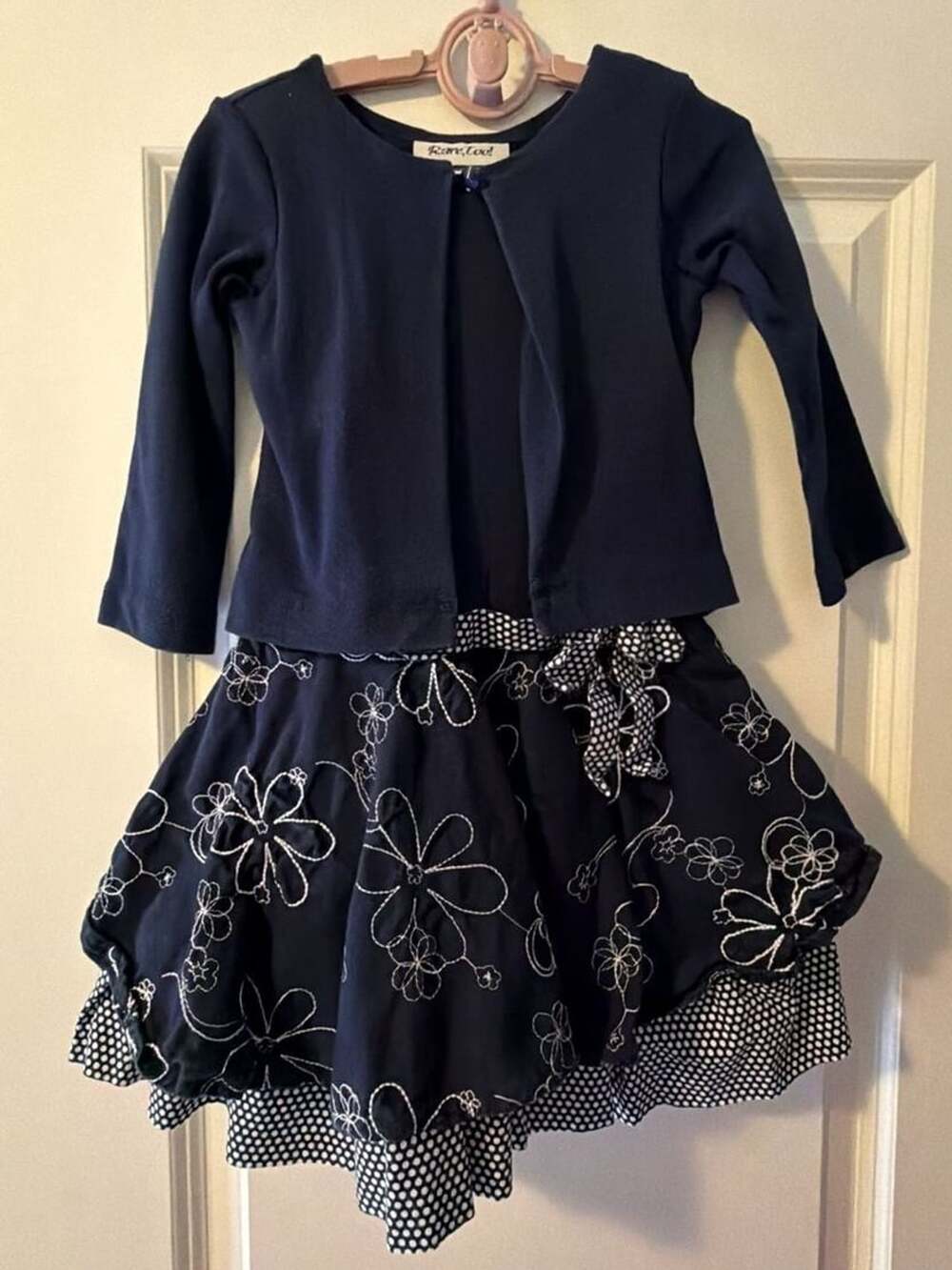 Rare Too! Toddler Girls Dress with Cardigan Set Size 4T